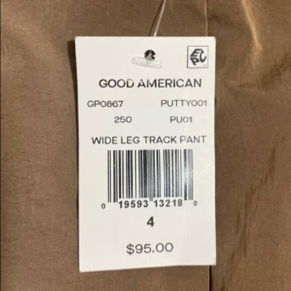 GOOD AMERICAN Women's High-Rise Wide-Leg Windbreaker Track Pants Size 4 - Picture 7 of 9